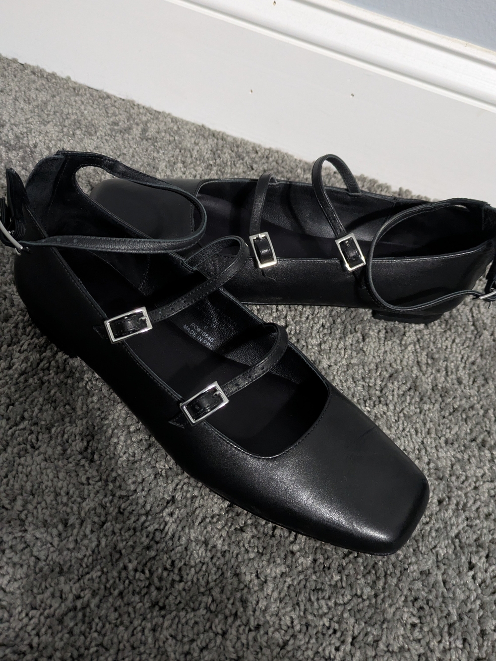 Black Mary Jane Flats